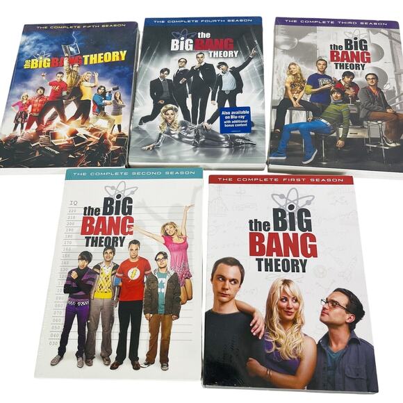 The Big Bang Theory Complete Seasons 1-5 DVD Lot Brand New - Picture 1 of 9